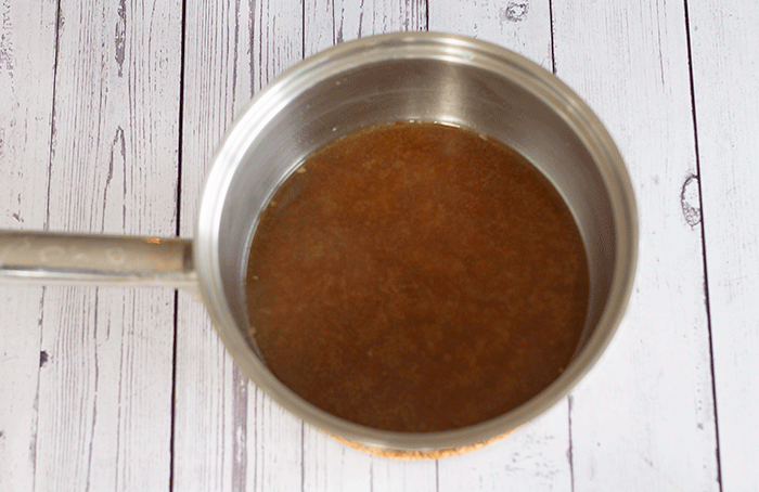 broth in a saucepan