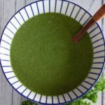 bowl of zesty green soup