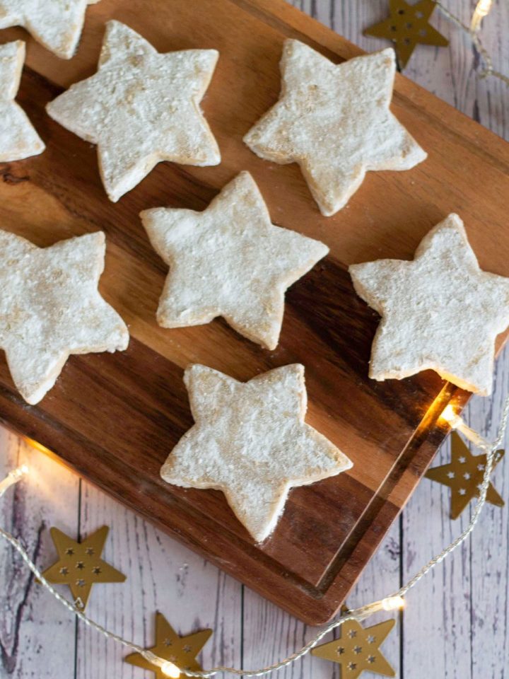 spiced star Christmas biscuits featured