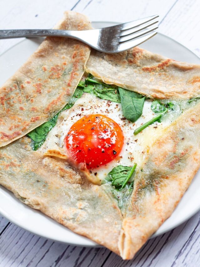 French buckwheat crepe on a plate