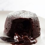chocolate lava cake fork