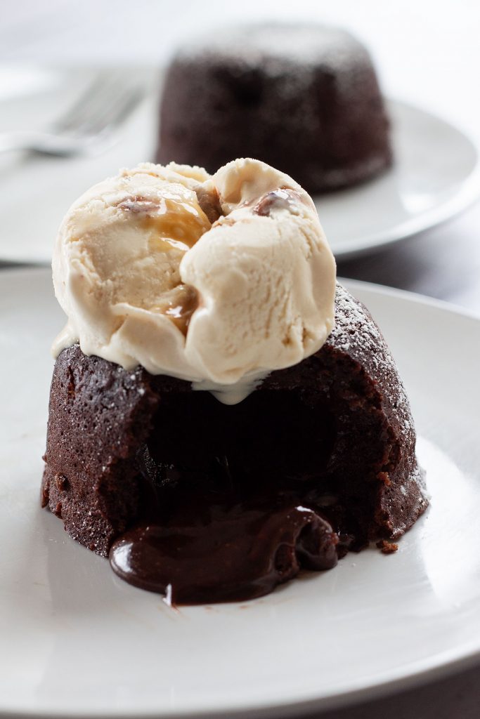 easy chocolate lava cake with ice cream