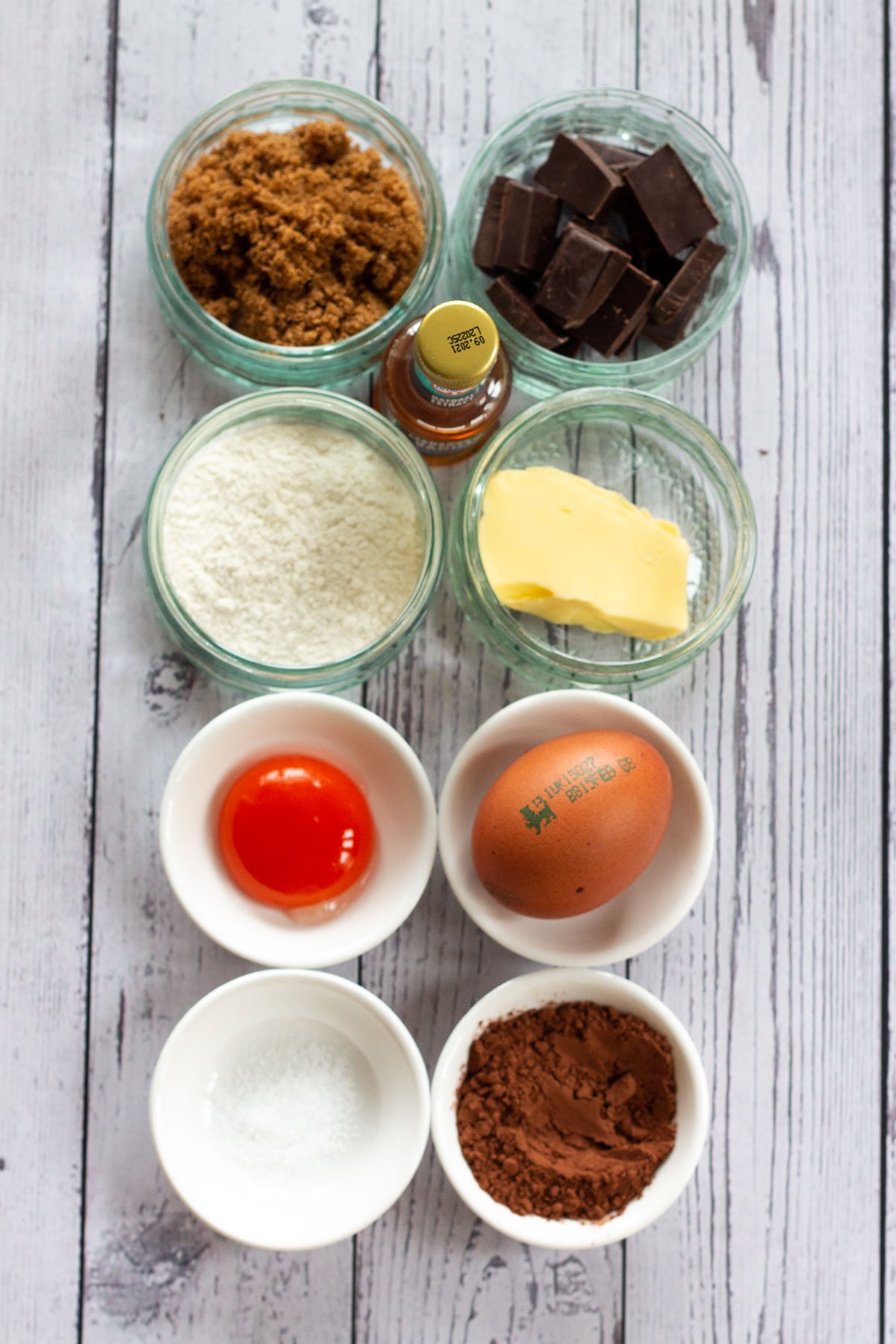 Recipe ingredients on a white background.