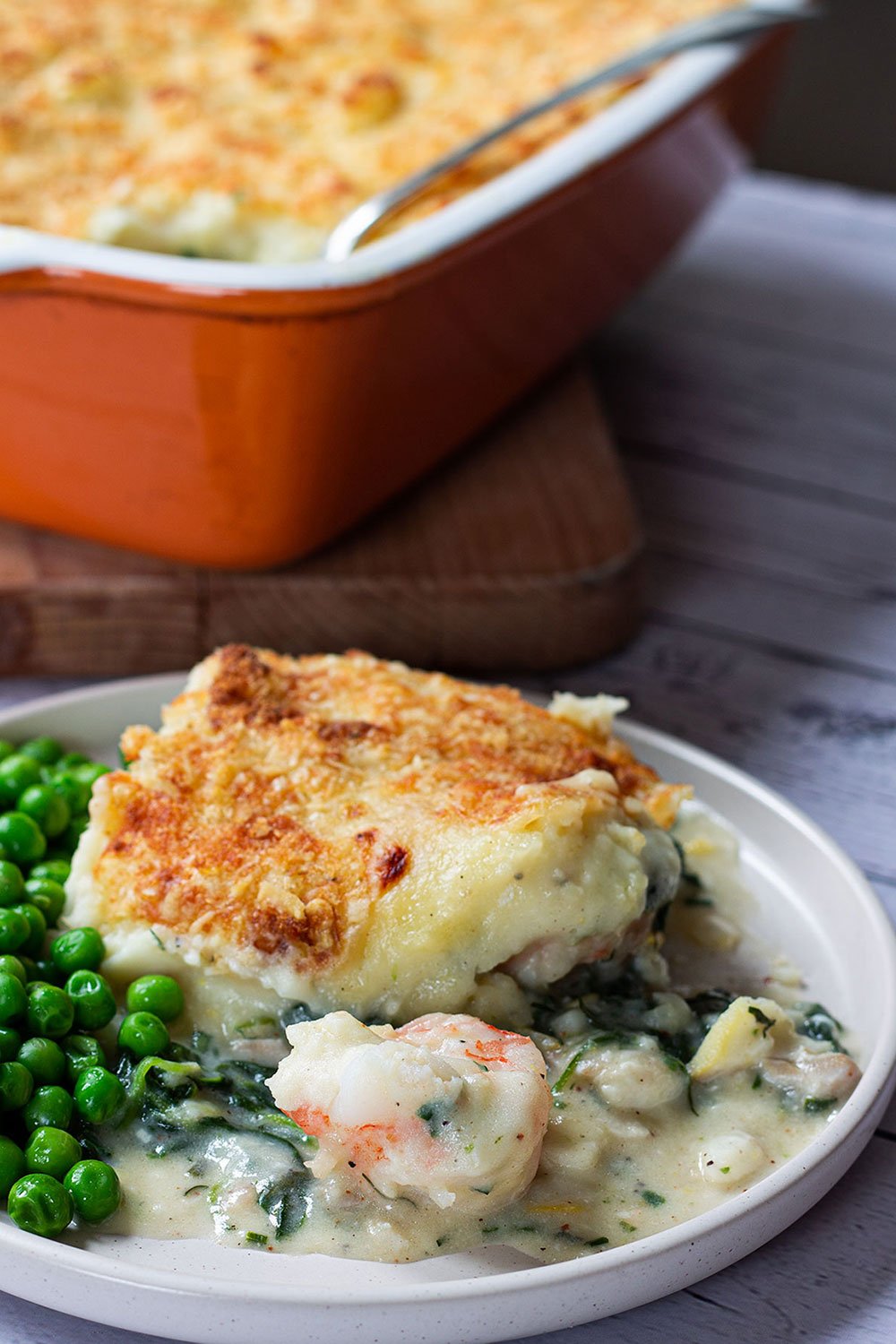 Easy Creamy Fish Pie With Spinach - Knife and Soul