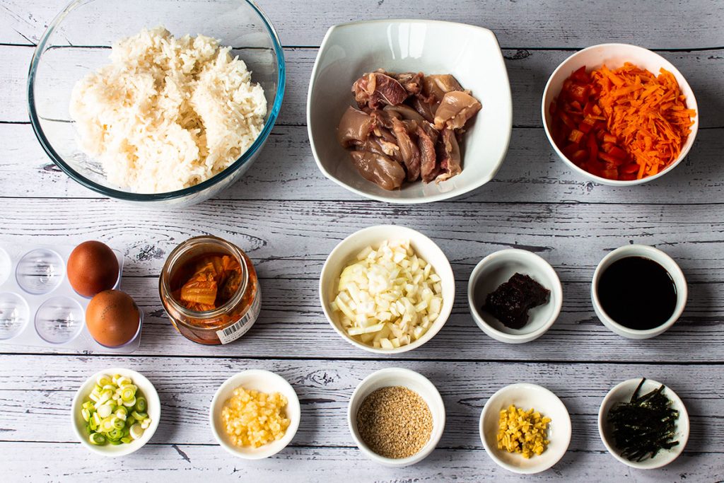 kimchi friend rice ingredients