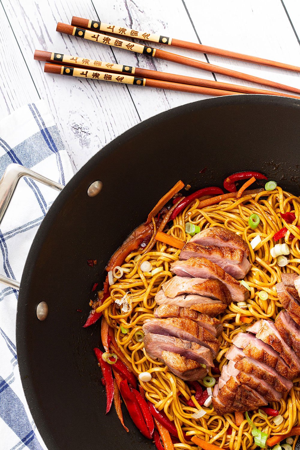 Duck Stir Fry With Noodles and Hoisin Sauce (Duck Chow Mein) - Knife ...