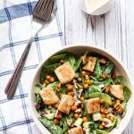 A serving of Spinach and Chickpea Salad