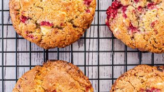 Raspberry & White Chocolate Cookies