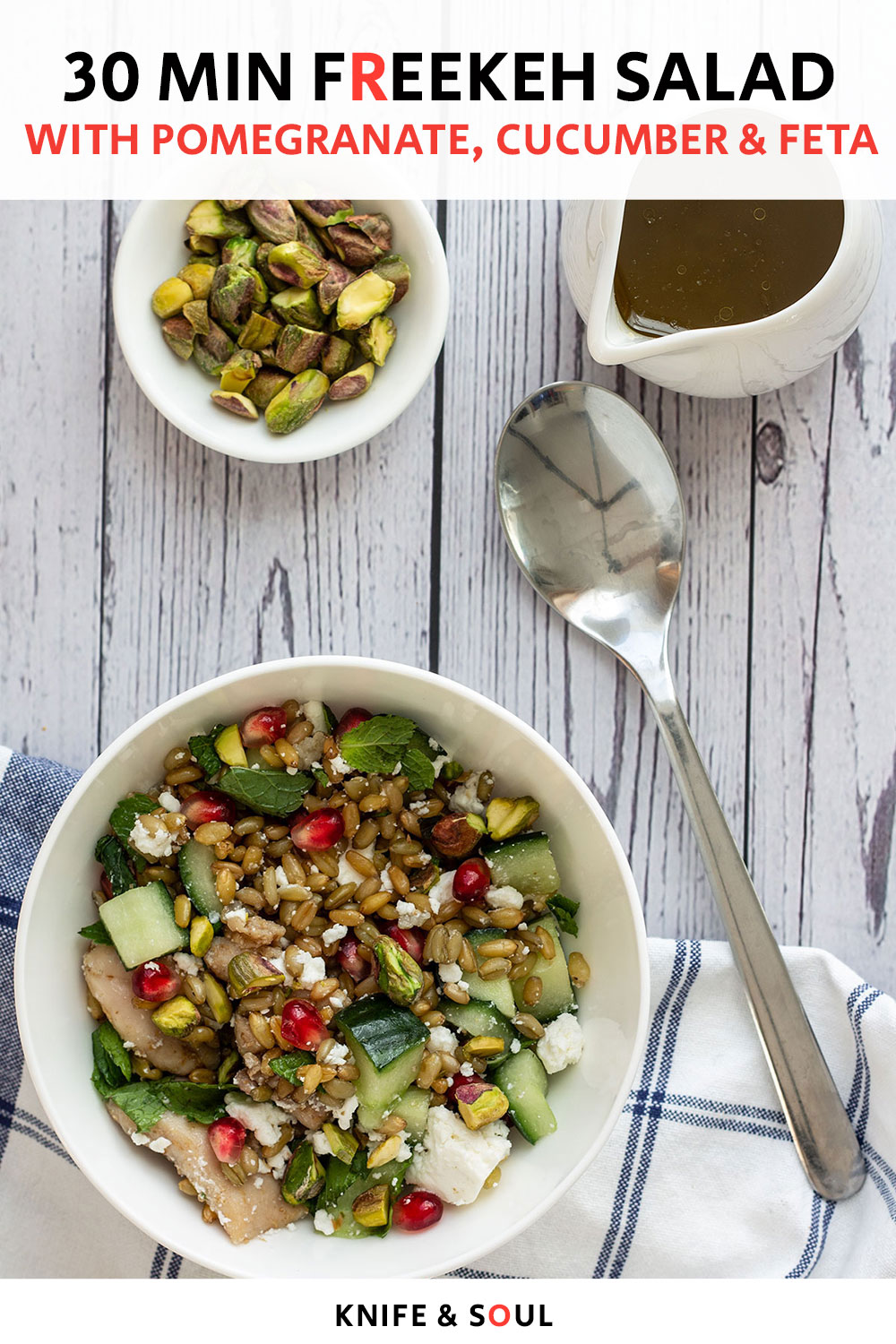 A serving of Chicken Freekeh Salad