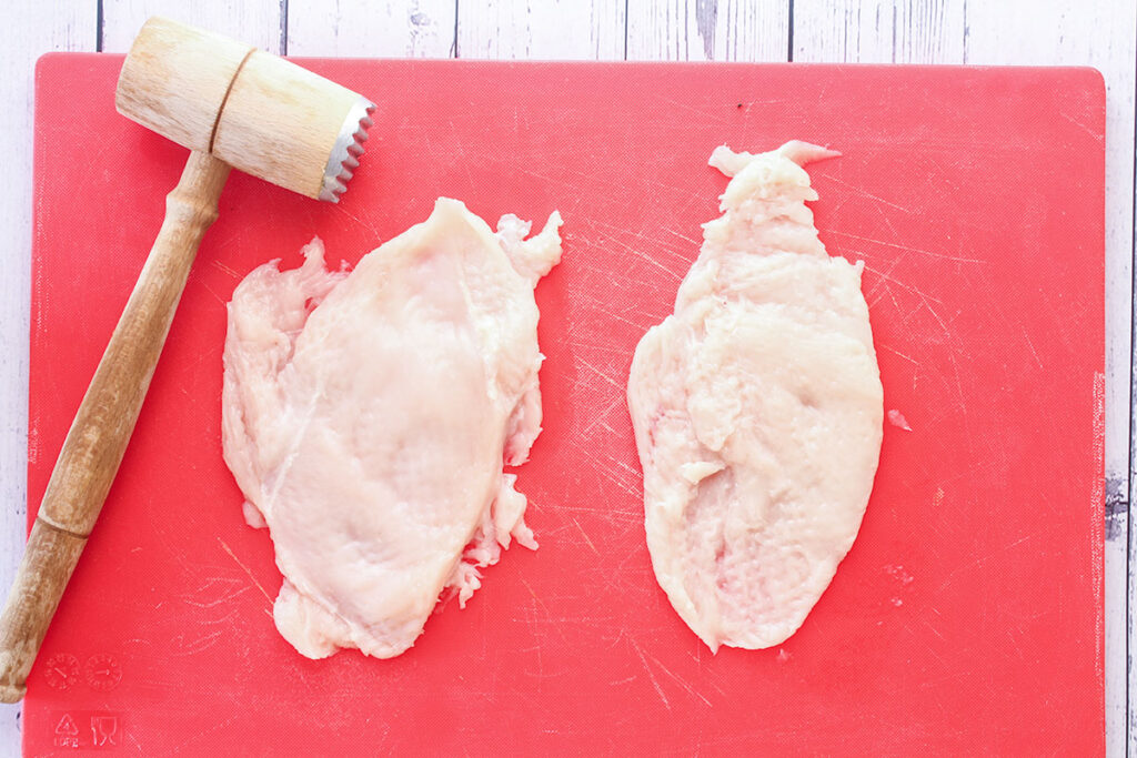 tenderised chicken breasts