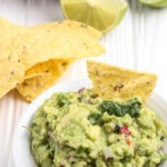 A serving of Easy Guacamole Without Tomatoes