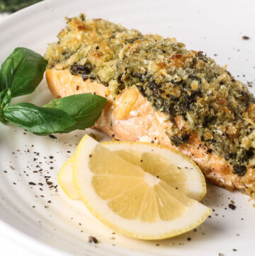 Baked Salmon With a Pesto and Panko Crust (oven or air fry) - Knife and ...