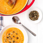 A serving of Roast Pumpkin Soup (without cream)