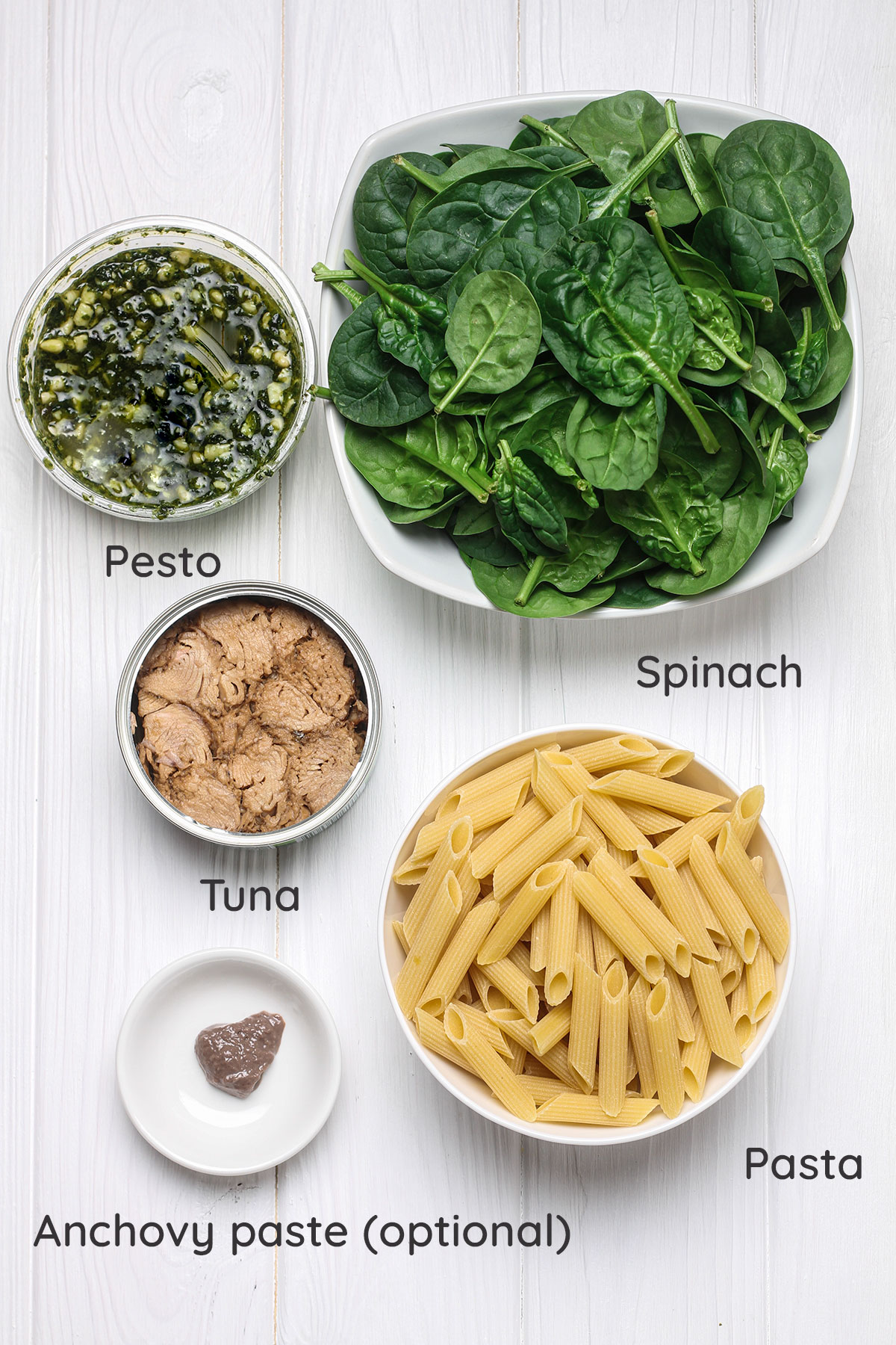 tuna pesto pasta ingredients