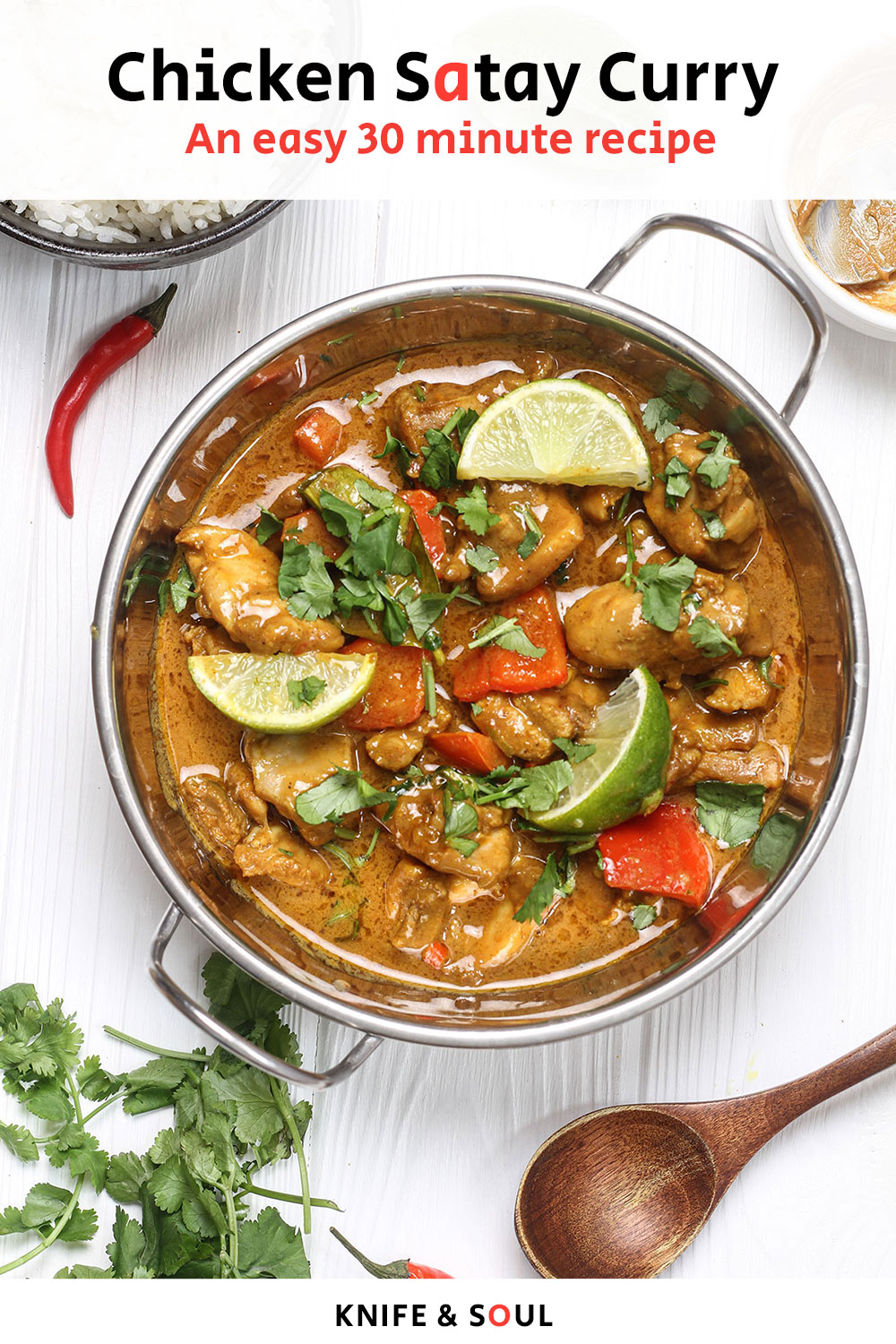 Chicken Satay Curry (Peanut Butter Chicken Curry) - Knife and Soul