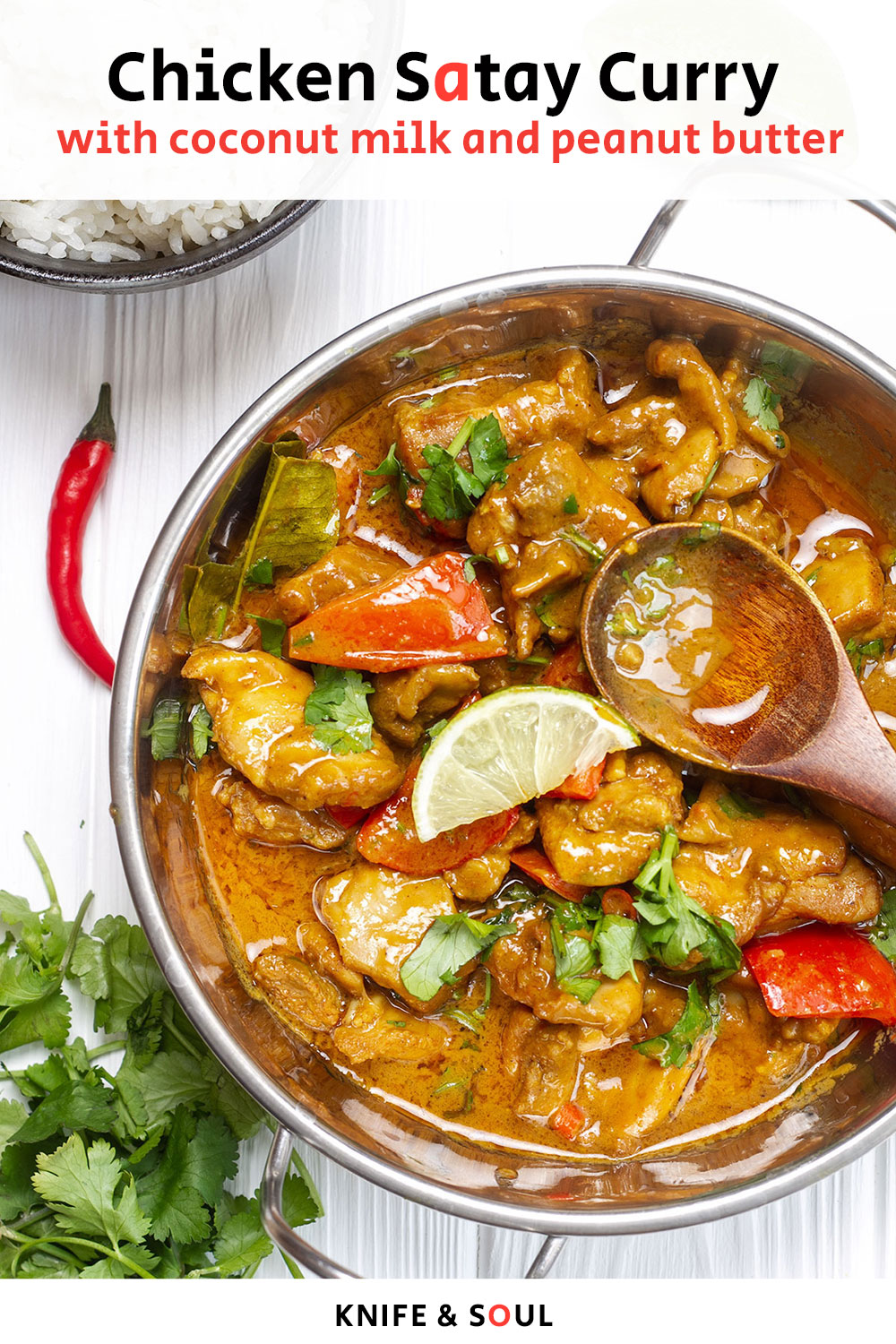Chicken Satay Curry ready to serve