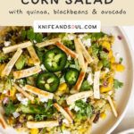 Corn, black bean and avocado salad with quinoa