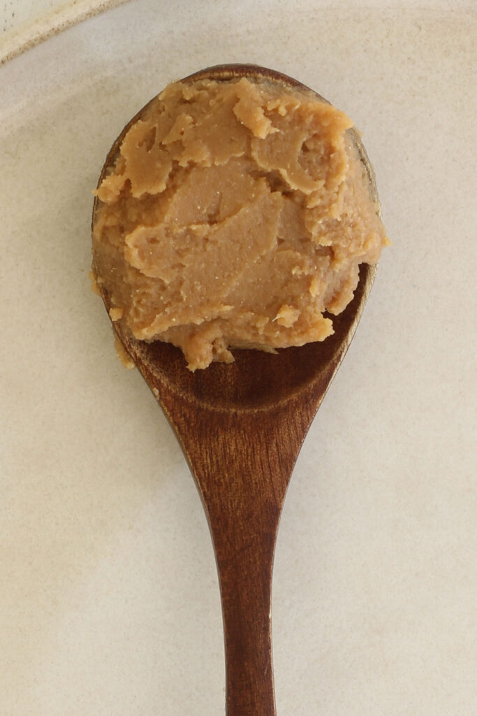 miso paste on a spoon