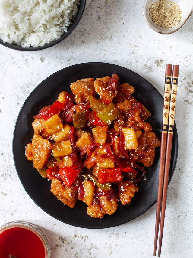 A serving of Sweet and Sour Chicken Hong Kong Style