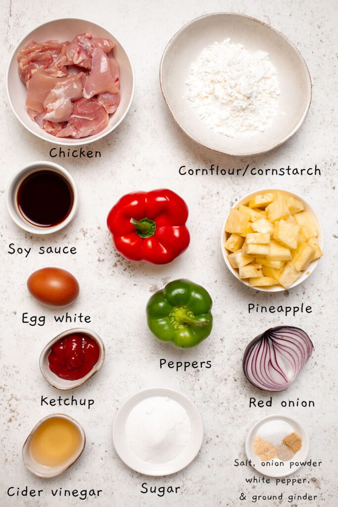 Sweet and Sour Chicken Ingredients