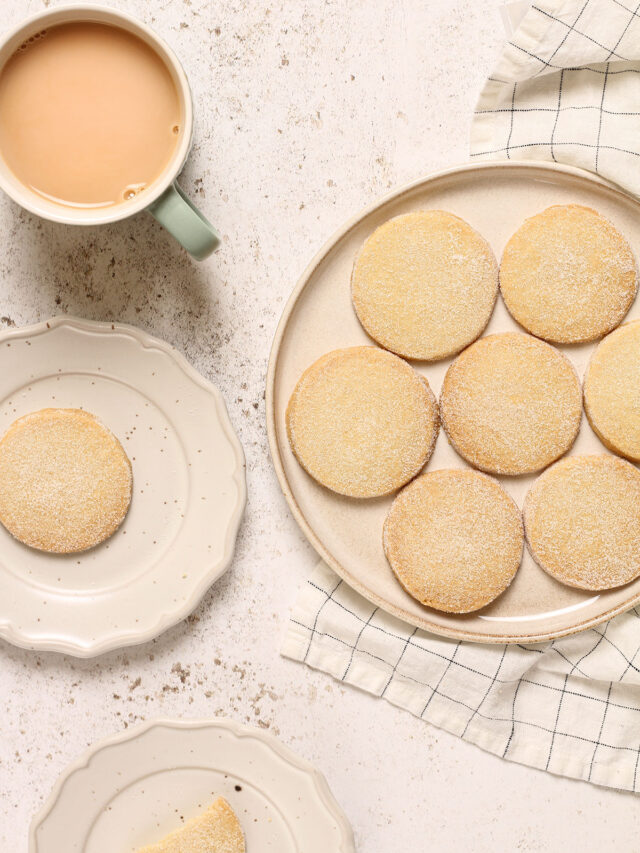 A plate of Easy Shortbread Cookies
