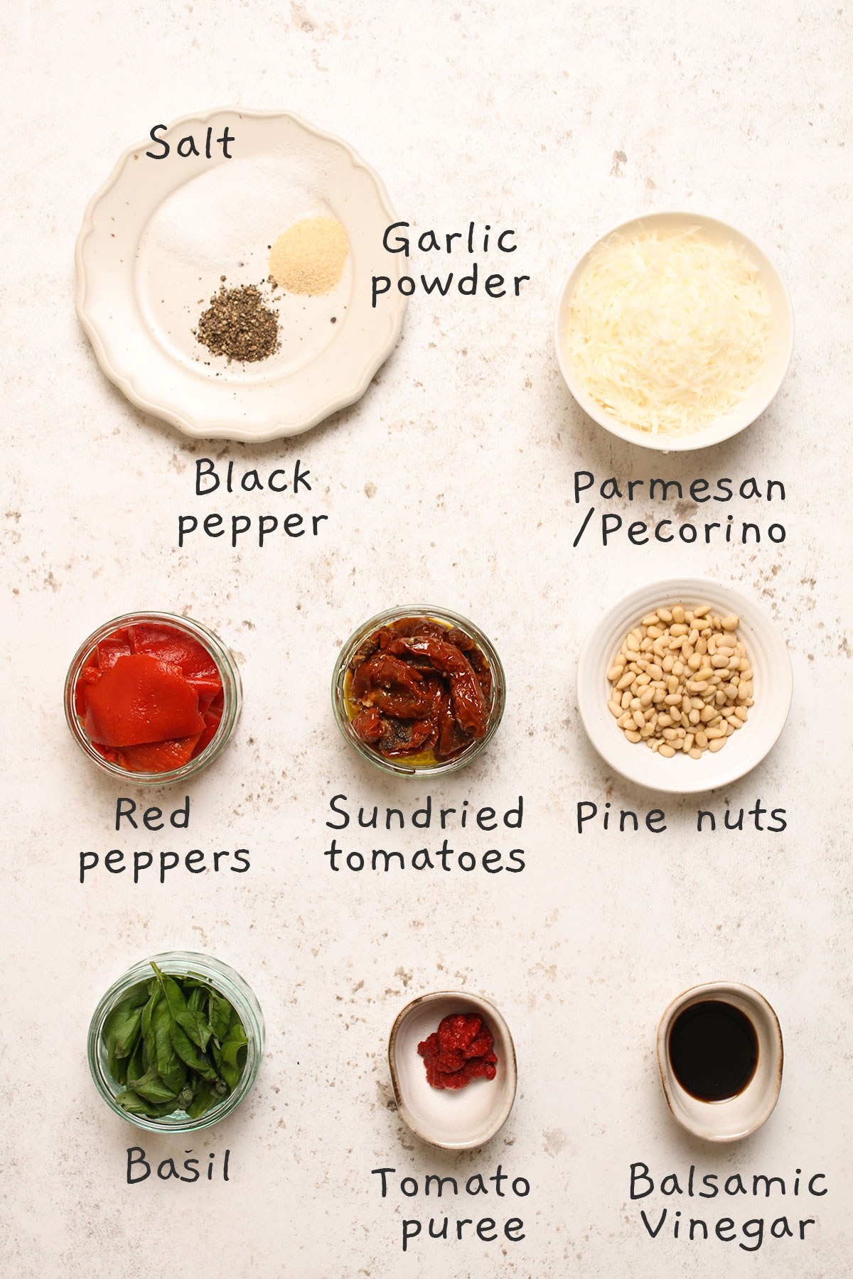 Red Pesto Sauce ingredients