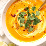 A bowl of Easy Carrot and Coriander Soup