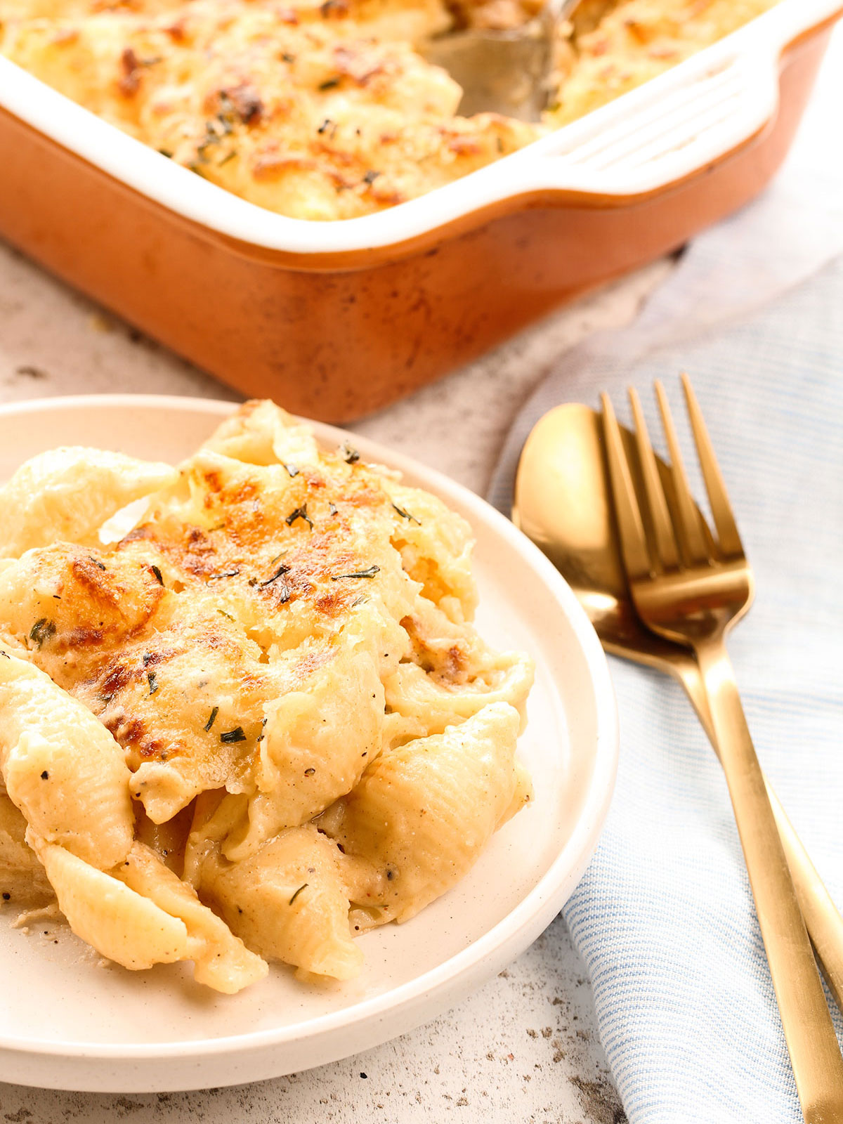 Cheesy Pasta Bake 3 Cheese Easy Recipe Knife and Soul