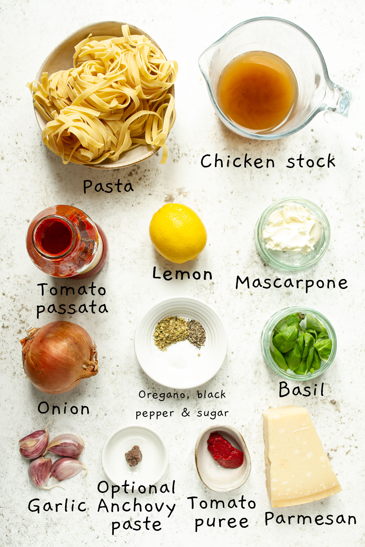 A photograph of the ingredients.