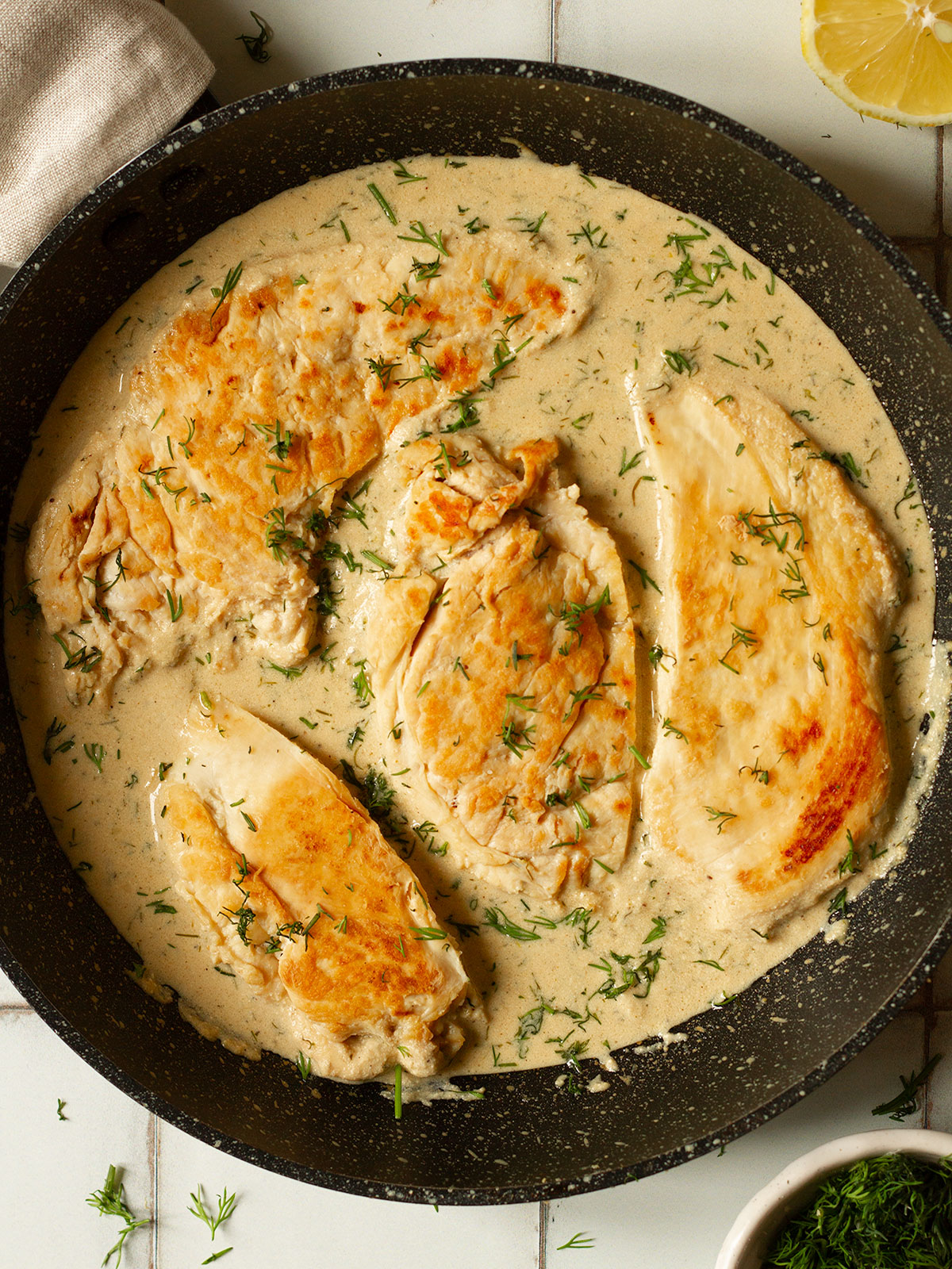 Cr me Fra che Sauce For Chicken With Mustard And Dill Knife And Soul