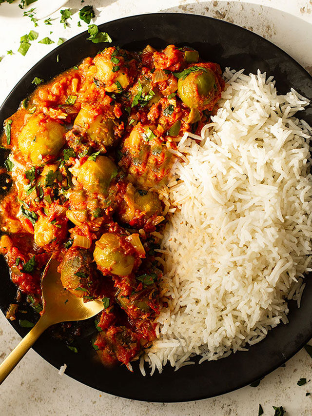 Brussel Sprouts Curry - perfect for Thanksgiving leftovers